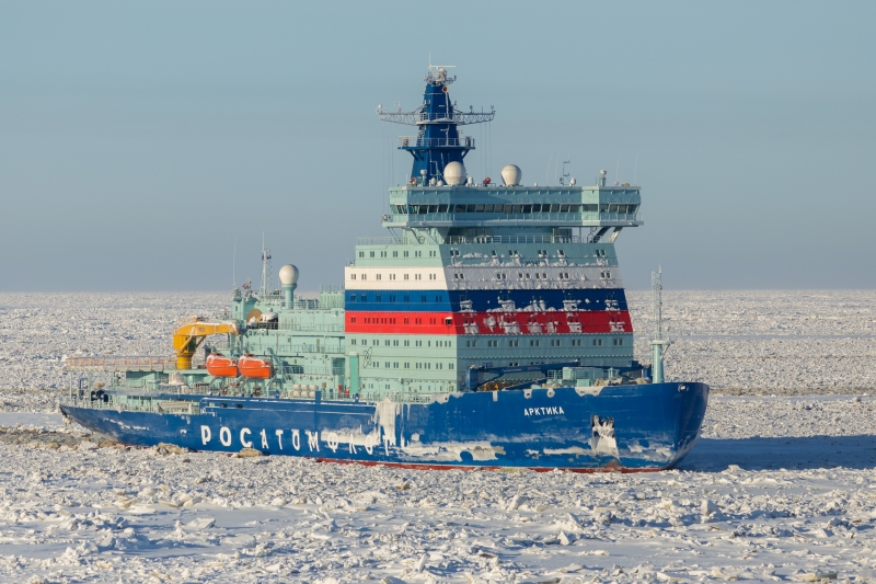 The lead universal nuclear powered icebreaker of the 22220 series[51435]